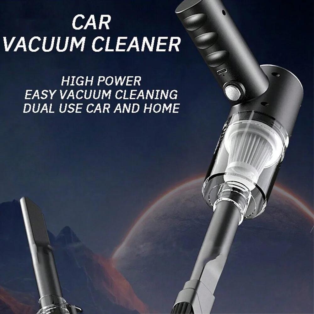 Portable Wireless Car Vacuum Cleaner - 6000Pa Powerful Handheld Vacuum