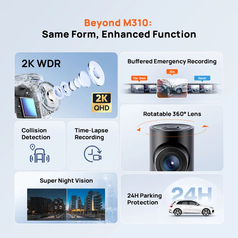 70mai Dash Cam m310 Plus 2k