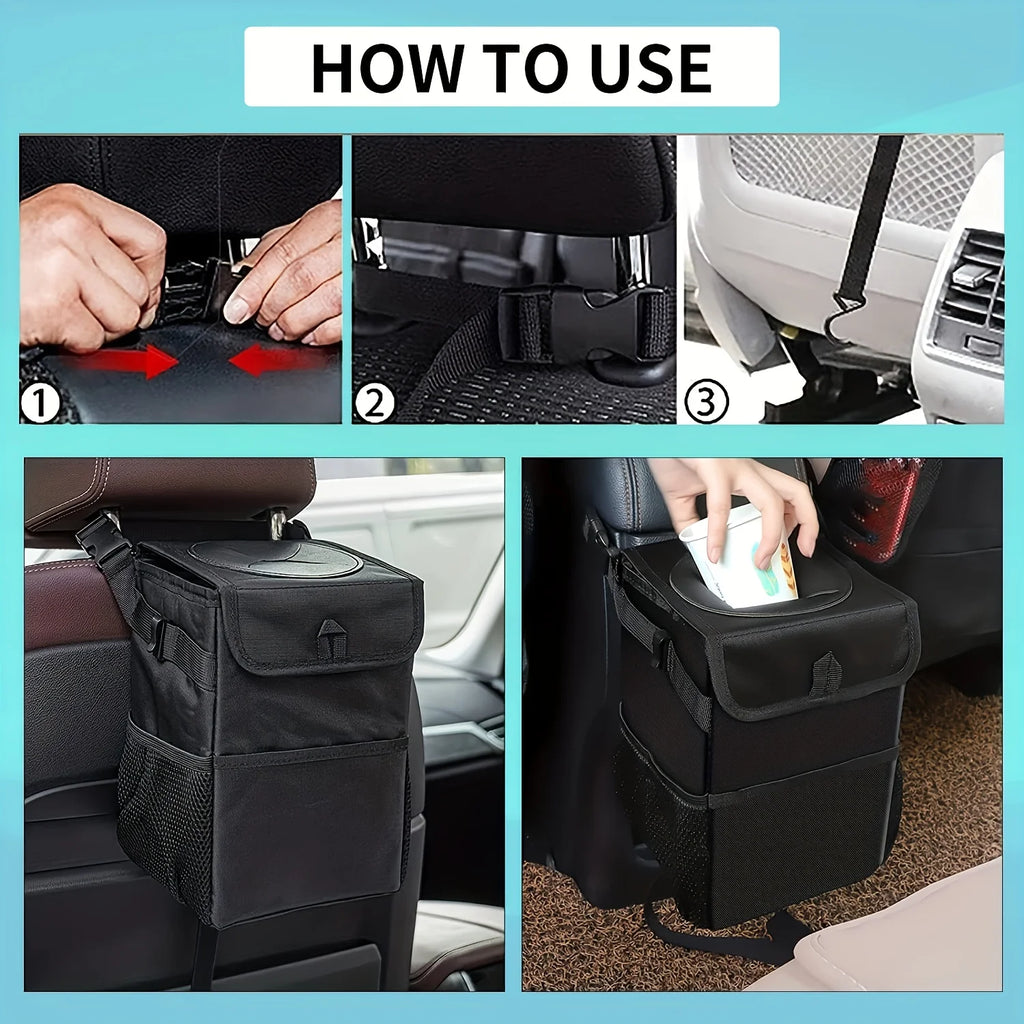 Premium Foldable Car Trash Bin