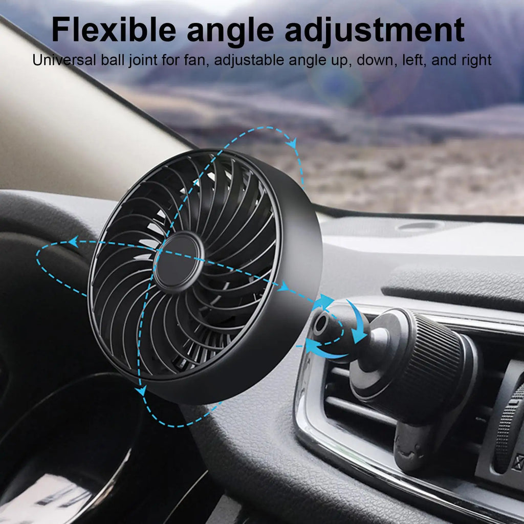 Portable Car Vent Fan- 3 Speed USB Cooling Fan