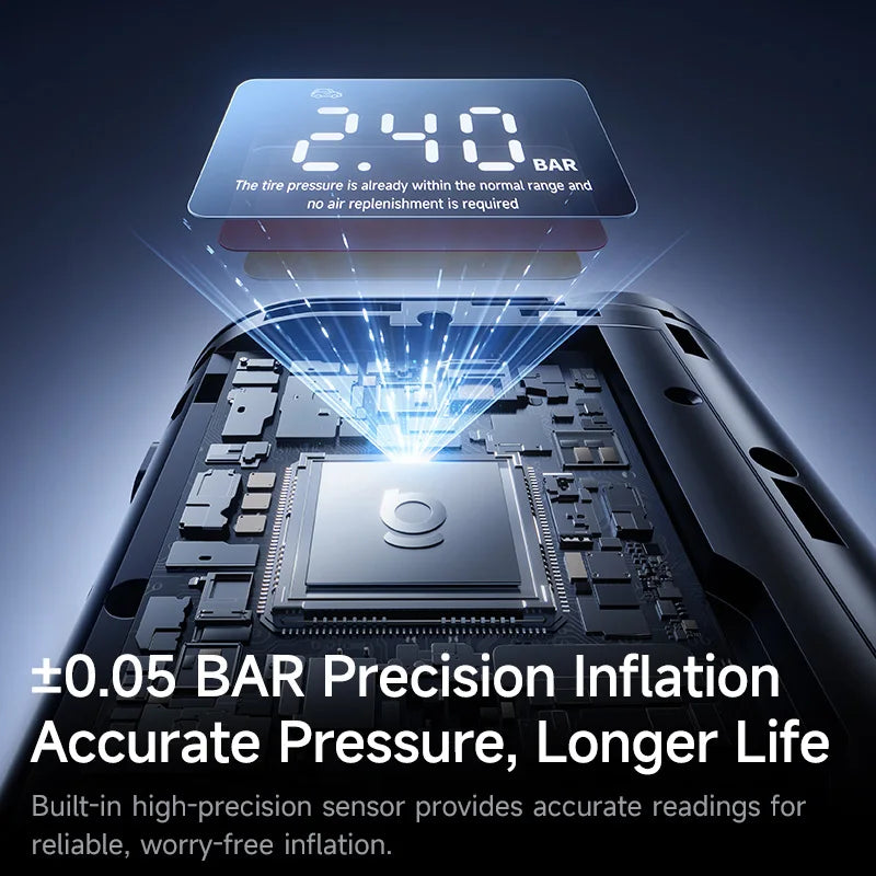 Baseus Portable Wireless Air Compressor with LCD Display