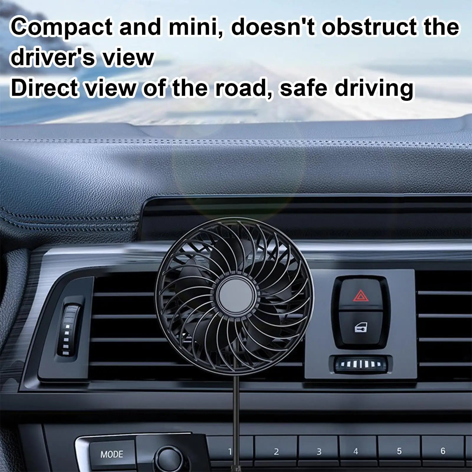 Portable Car Vent Fan- 3 Speed USB Cooling Fan