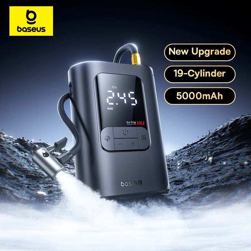 Baseus Portable Wireless Air Compressor with LCD Display