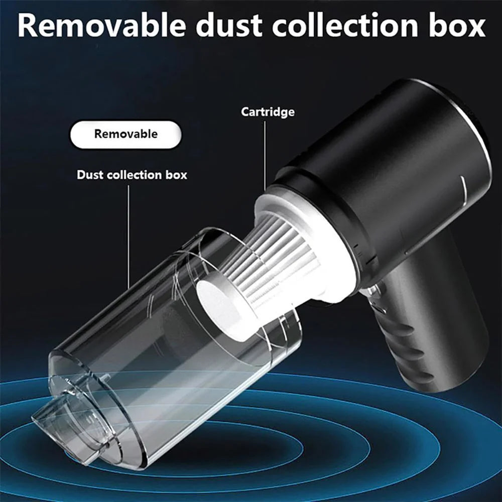 Portable Wireless Car Vacuum Cleaner - 6000Pa Powerful Handheld Vacuum