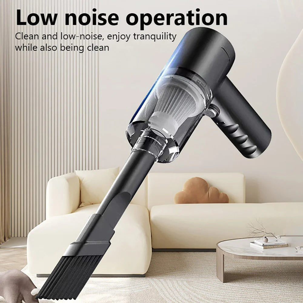 Portable Wireless Car Vacuum Cleaner - 6000Pa Powerful Handheld Vacuum